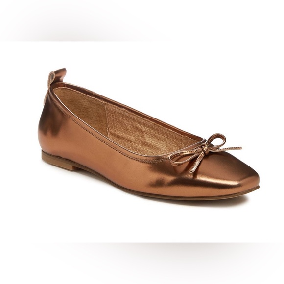 NWT Kelsi Dagger Brooklyn Frankie Ballet Flats in Copper - Picture 3 of 6